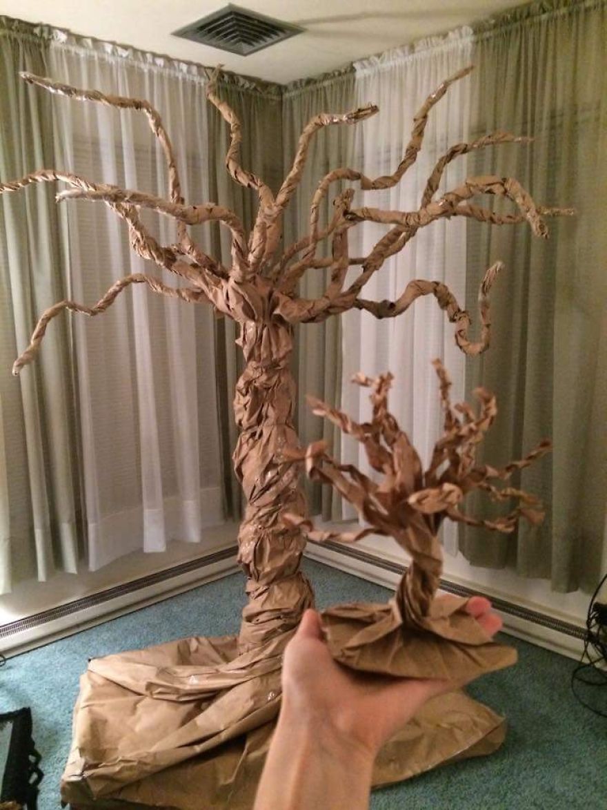 We Made A Christmas Tree Out Of A 15 Foot Paper Bag We Made A Christmas Tree Out Of A 15 Foot Paper Bag