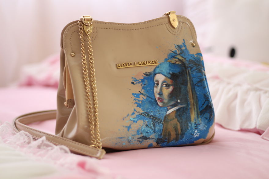 My Purse Had A Stain And I Decided To Paint On It My Purse Had A Stain And I Decided To Paint On It