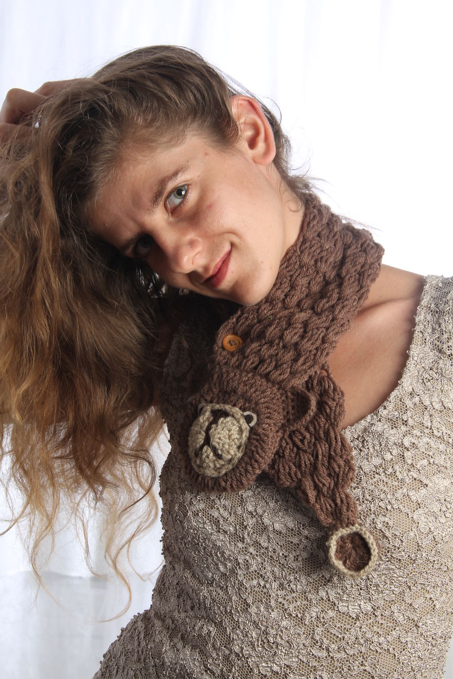 I've Created Those Crocheted Fashion Accessories Of Wild Animals To Increase Awareness To The Injustice Done To Animals In The Fur And Hunting Industry I've Created Those Crocheted Fashion Accessories Of Wild Animals To Increase Awareness To The Injustice Done To Animals In The Fur And Hunting Industry