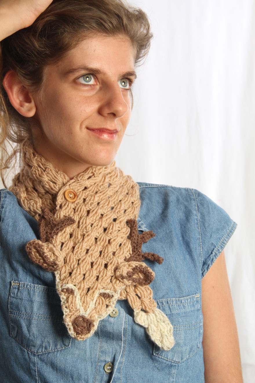 I've Created Those Crocheted Fashion Accessories Of Wild Animals To Increase Awareness To The Injustice Done To Animals In The Fur And Hunting Industry I've Created Those Crocheted Fashion Accessories Of Wild Animals To Increase Awareness To The Injustice Done To Animals In The Fur And Hunting Industry