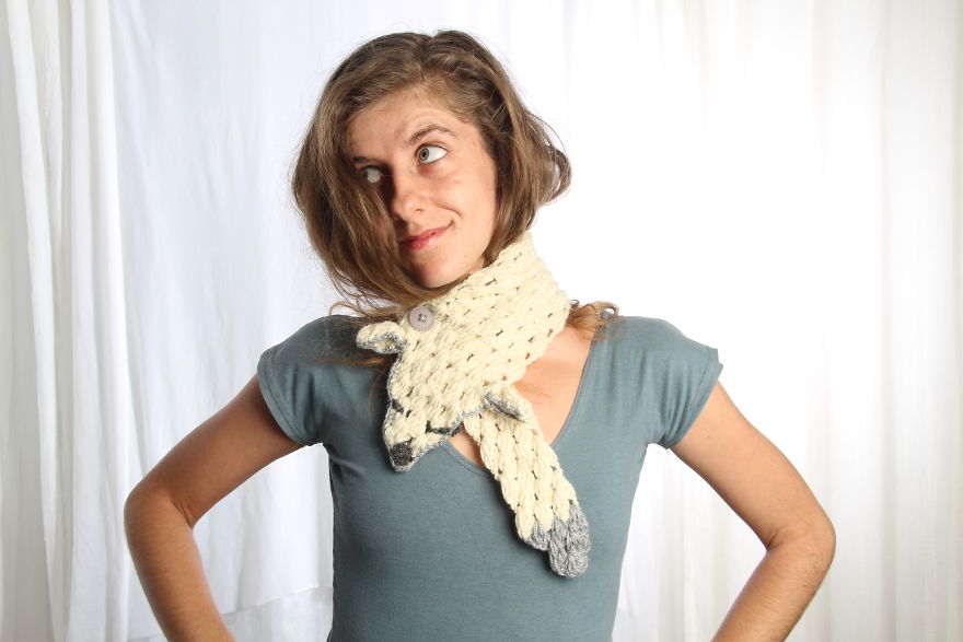 I've Created Those Crocheted Fashion Accessories Of Wild Animals To Increase Awareness To The Injustice Done To Animals In The Fur And Hunting Industry I've Created Those Crocheted Fashion Accessories Of Wild Animals To Increase Awareness To The Injustice Done To Animals In The Fur And Hunting Industry