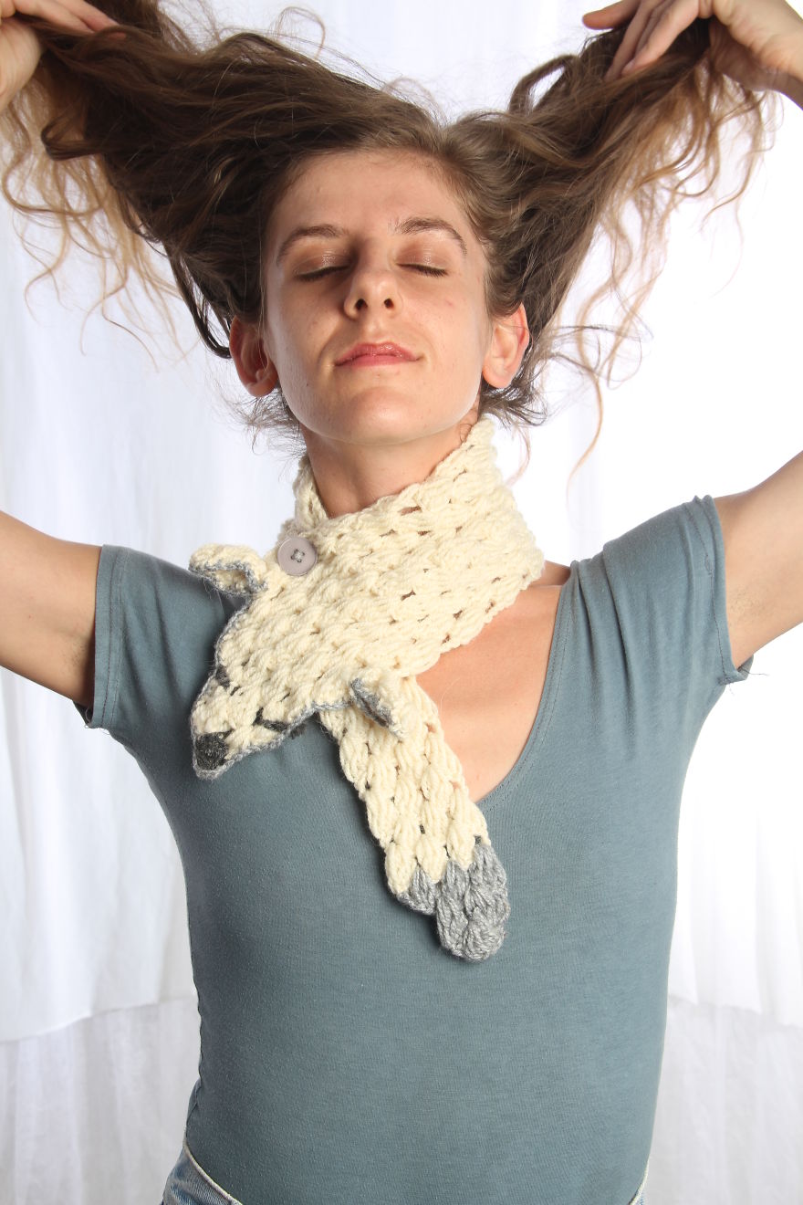 I've Created Those Crocheted Fashion Accessories Of Wild Animals To Increase Awareness To The Injustice Done To Animals In The Fur And Hunting Industry I've Created Those Crocheted Fashion Accessories Of Wild Animals To Increase Awareness To The Injustice Done To Animals In The Fur And Hunting Industry