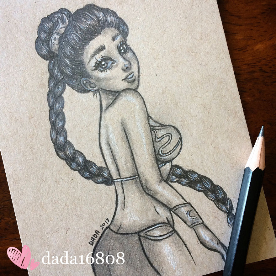 I Missed Carrie Fisher So I Drew Few Portraits Of Princess Leia