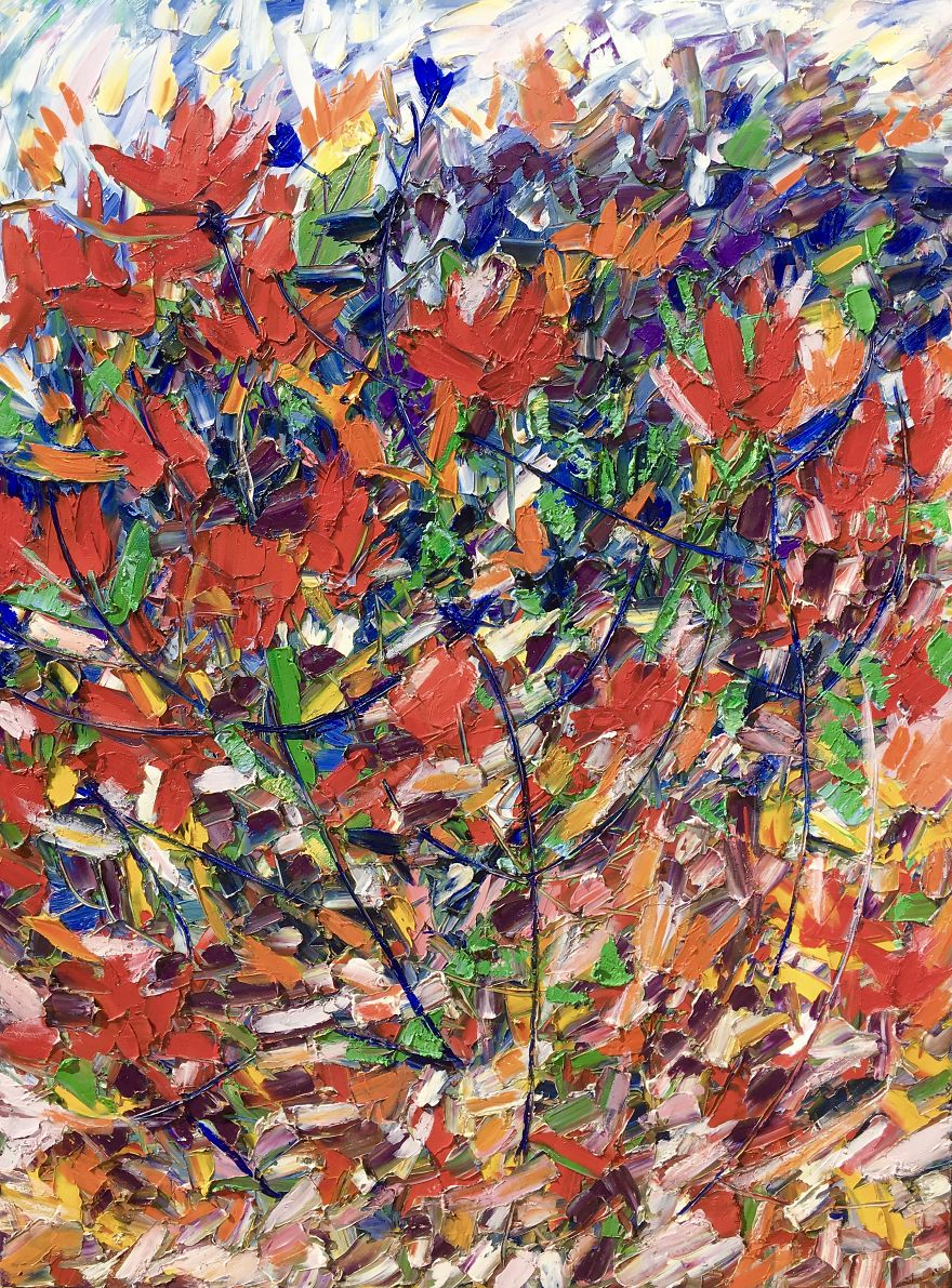 32 Tubes Of Oil Paint, 4 Months Of Drying And Here's The Result 32 Tubes Of Oil Paint, 4 Months Of Drying And Here's The Result