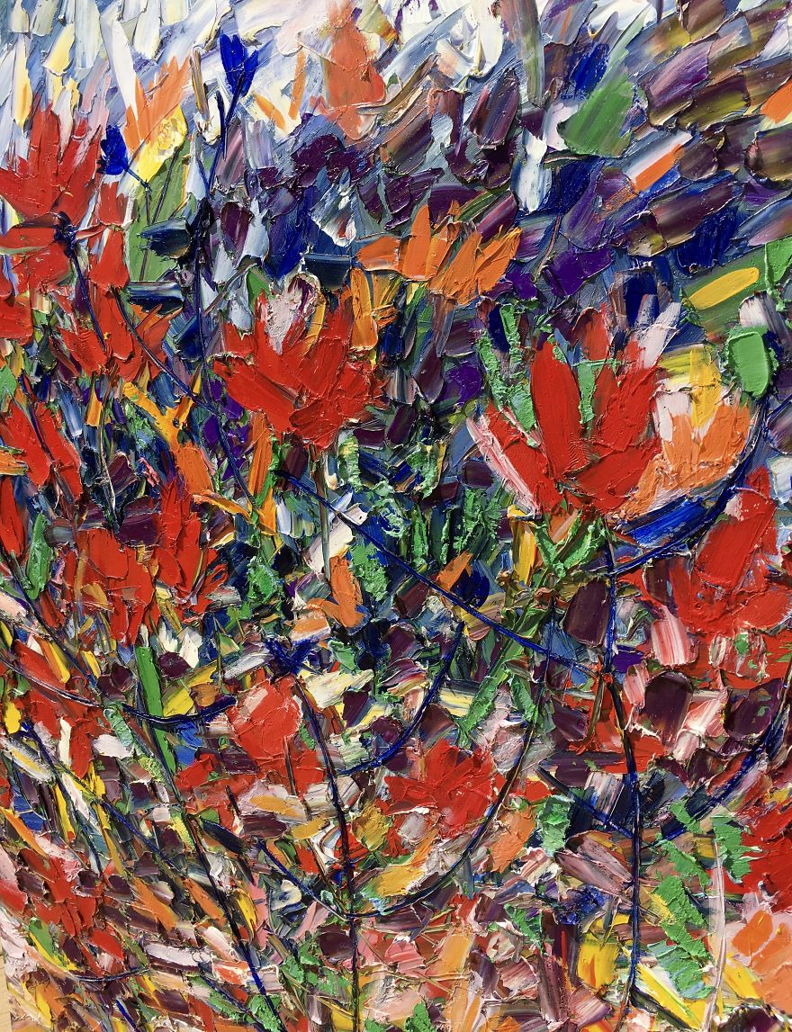 32 Tubes Of Oil Paint, 4 Months Of Drying And Here's The Result 32 Tubes Of Oil Paint, 4 Months Of Drying And Here's The Result