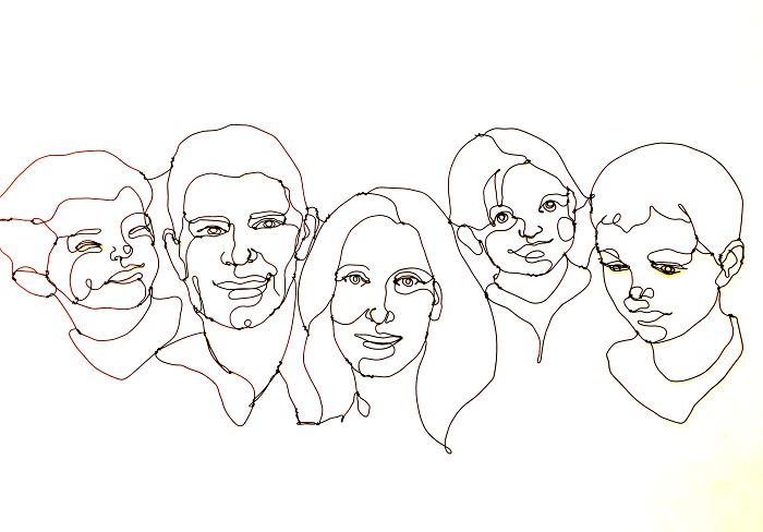 I Make All Kind Of Wire Portraits: Humans, Animals And Plants