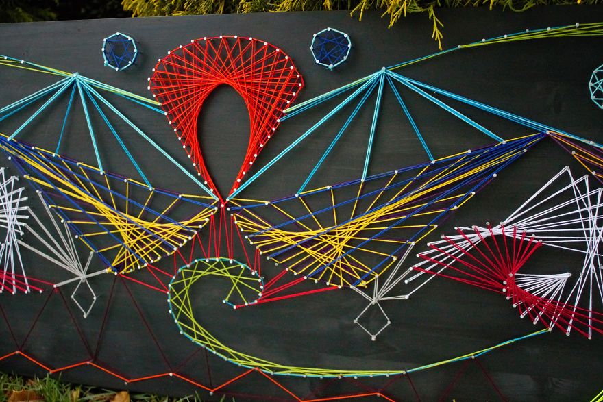 I Tried Abstract Geometrical String Art And The Result Is Slightly Hypnotic