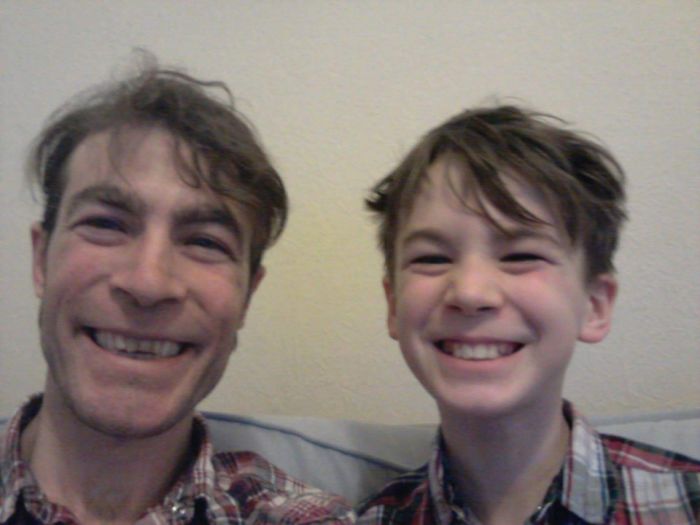 My Son And Me! We Coincidentally Wore The Same Shirts That Day!