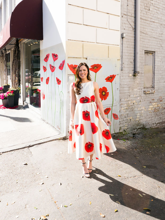 Poppy Mural At Bloem Decor Florist In Downtown, Sacramento, Ca