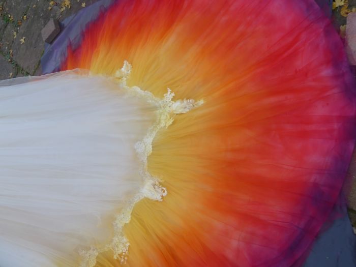 We Spent 61 Hours To Create This Incredible Dipdye Wedding Dress