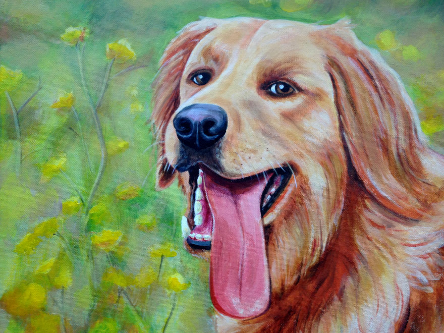 I Show Dog's Personalities By Painting Adorable Portraits