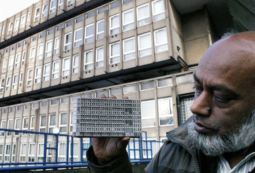London. Robin Hood Gardens, 2015. Currently Under Demolition