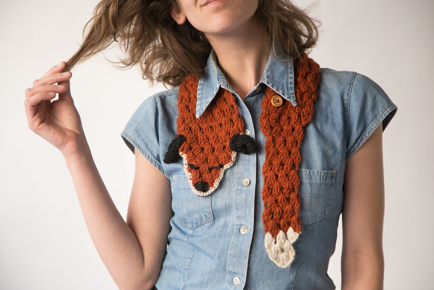 I've Created Those Crocheted Fashion Accessories Of Wild Animals To Increase Awareness To The Injustice Done To Animals In The Fur And Hunting Industry I've Created Those Crocheted Fashion Accessories Of Wild Animals To Increase Awareness To The Injustice Done To Animals In The Fur And Hunting Industry