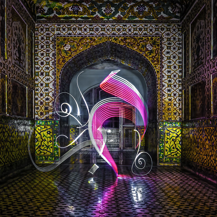 My Passion For Calligraphy Combined With My Interest In Photography. This Is Light Calligraphy