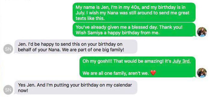 Nana Accidentally Texts Wrong Person Happy Birthday, Then Has Sweetest Response When She Realizes Mistake. Nana Accidentally Texts Wrong Person Happy Birthday, Then Has Sweetest Response When She Realizes Mistake.
