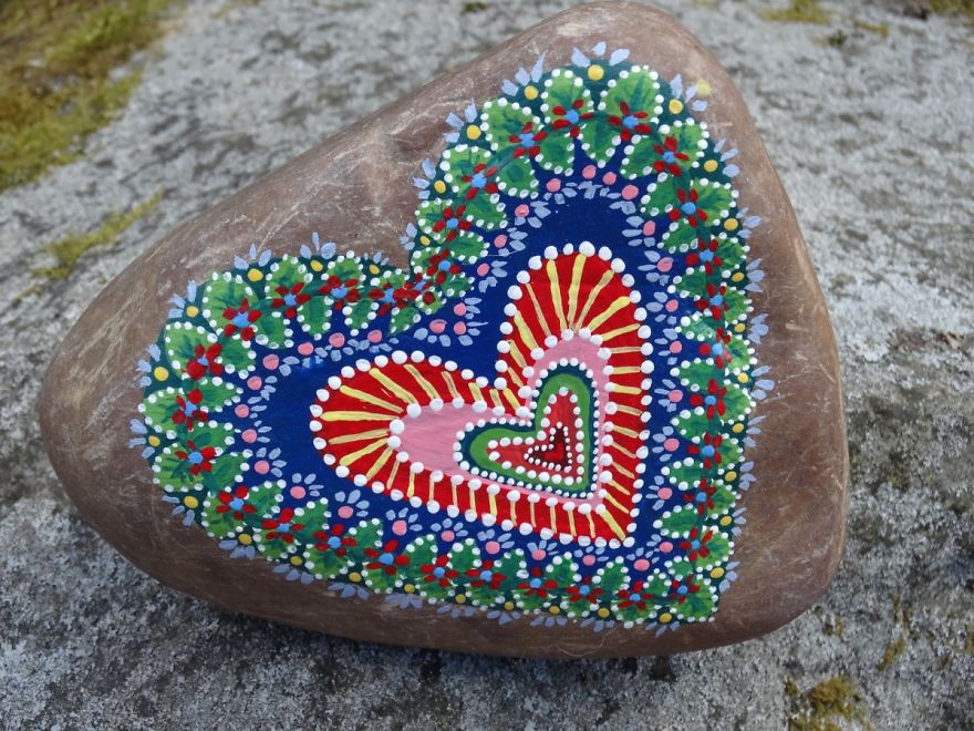 Painting These Hearts Makes Me Relaxed