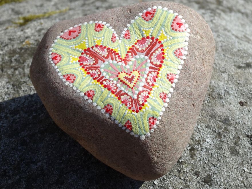 Painting These Hearts Makes Me Relaxed