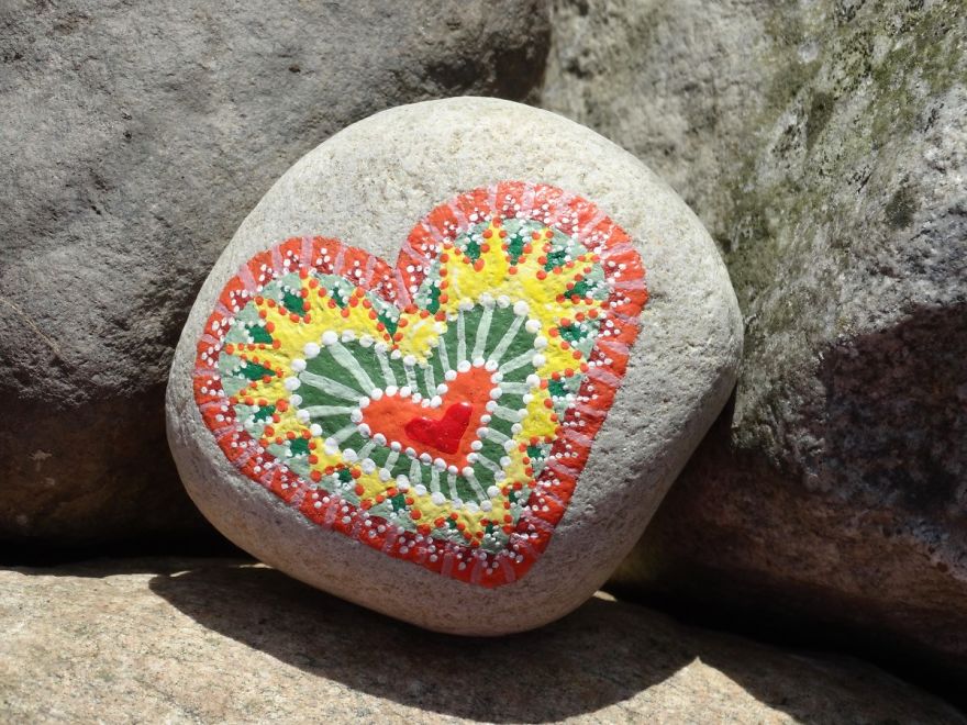 Painting These Hearts Makes Me Relaxed