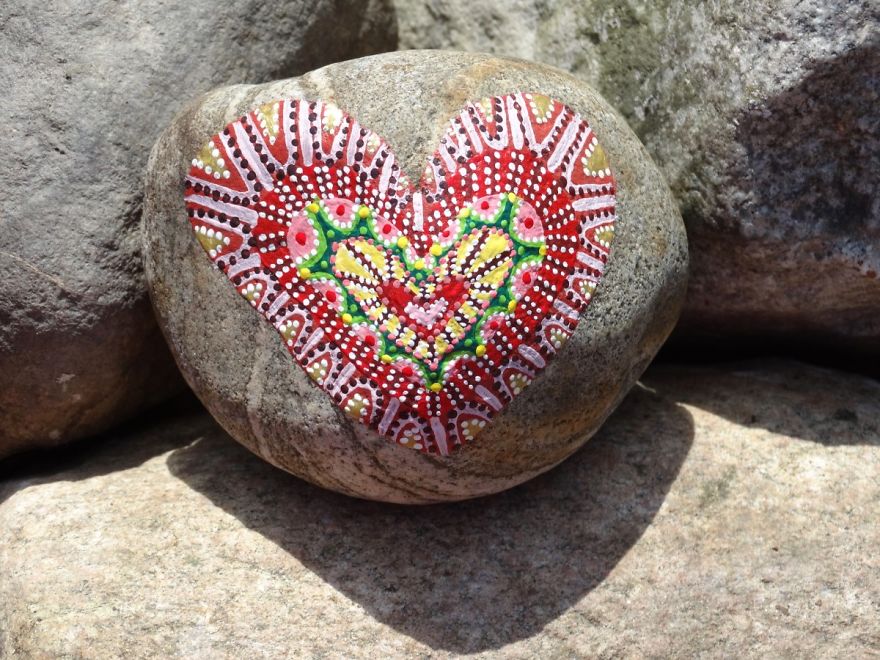 Painting These Hearts Makes Me Relaxed