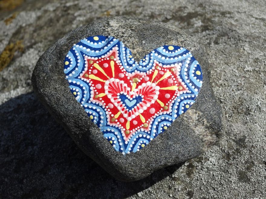 Painting These Hearts Makes Me Relaxed