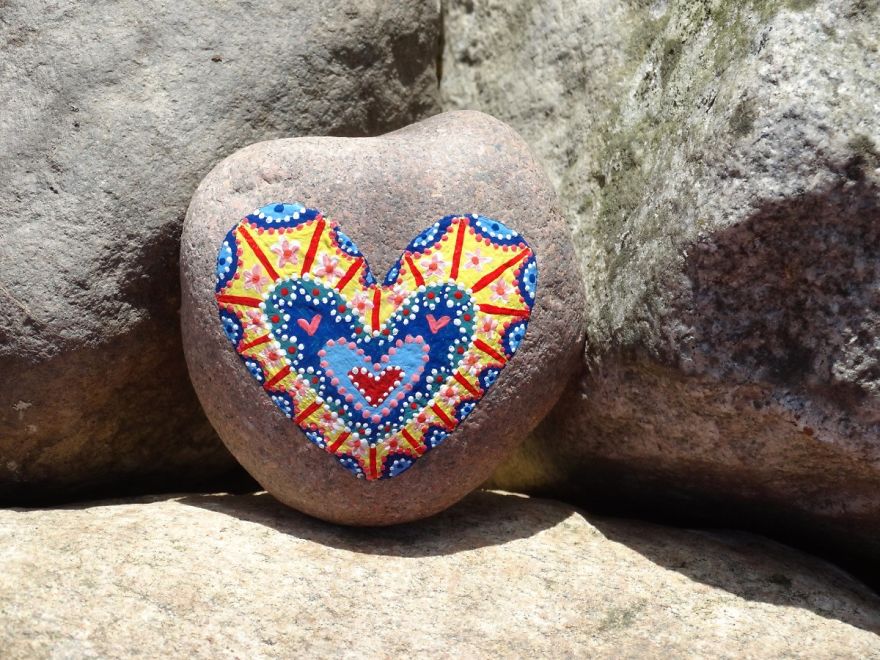 Painting These Hearts Makes Me Relaxed