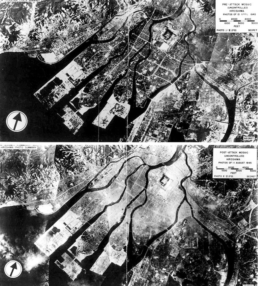 Photographs Show "Before" And "After" The Destruction. Photographs Show "Before" And "After" The Destruction.