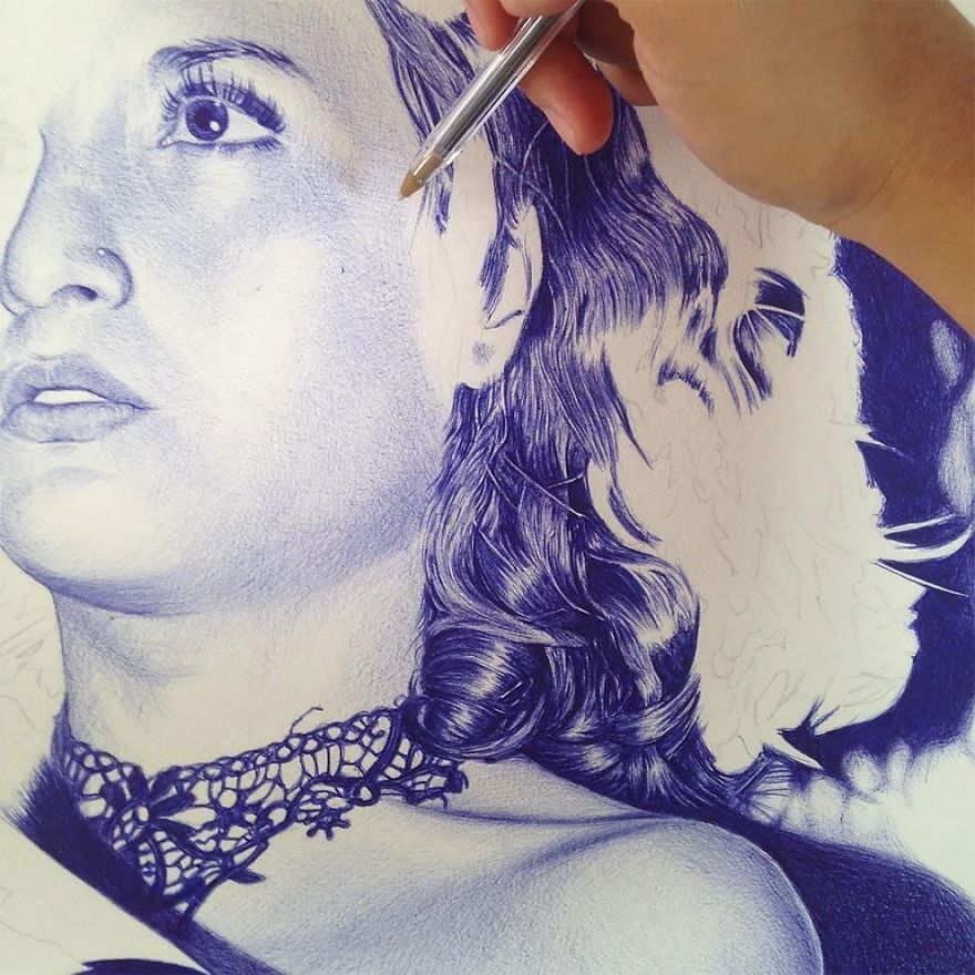 Realistic Drawings With A Ballpoint Pen