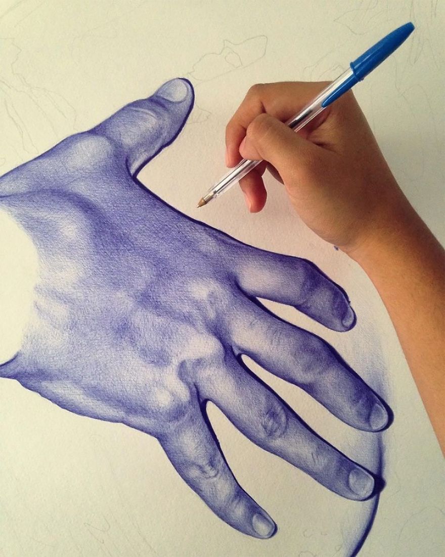 Realistic Drawings With A Ballpoint Pen