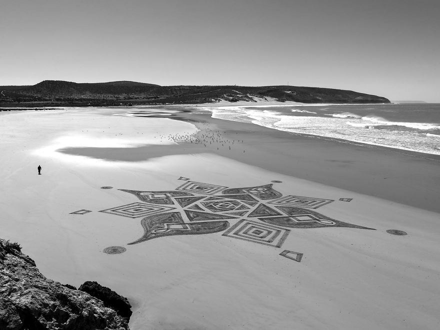Arabic Inspired Beach Art In Marocco
