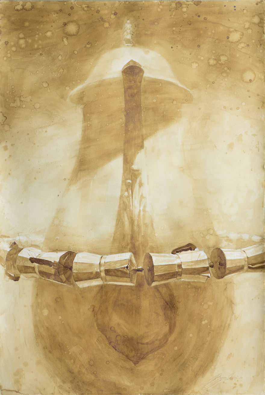 Paintings Using Coffee By Reynier Llanes