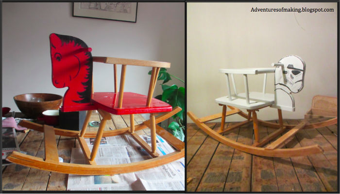 When A Star Wars Loving Friend Threw A Birthday Party For His Son, And All We Could Afford Was A Thrifted Rocking Horse, I Channeled My Inner Obi Wan Kenobi..