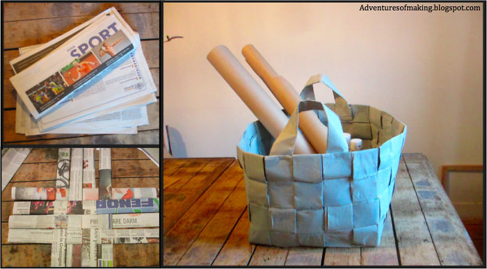 Remember That Paper Weaving You Had To Do In Kindergarten? Turns Out You Can Make Pretty Nifty Baskets Like That