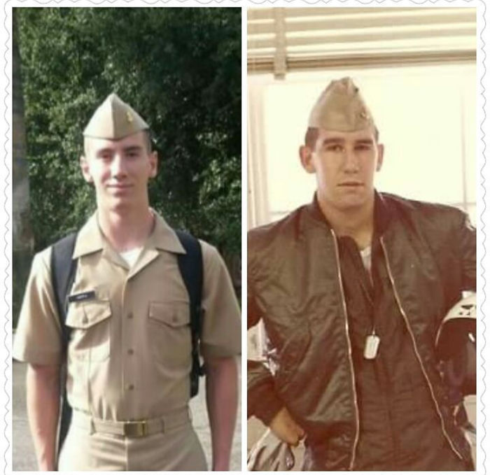 Me In 1980 On The Right My Son On The Left In 2016.