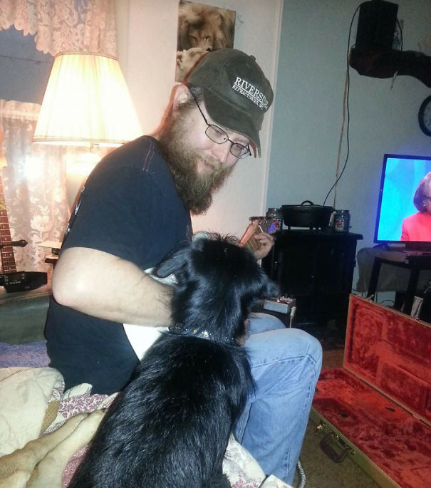 Caught My Husband Playing Guitar For Our Puppy