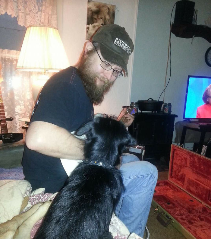 Caught My Husband Playing Guitar For Our Puppy