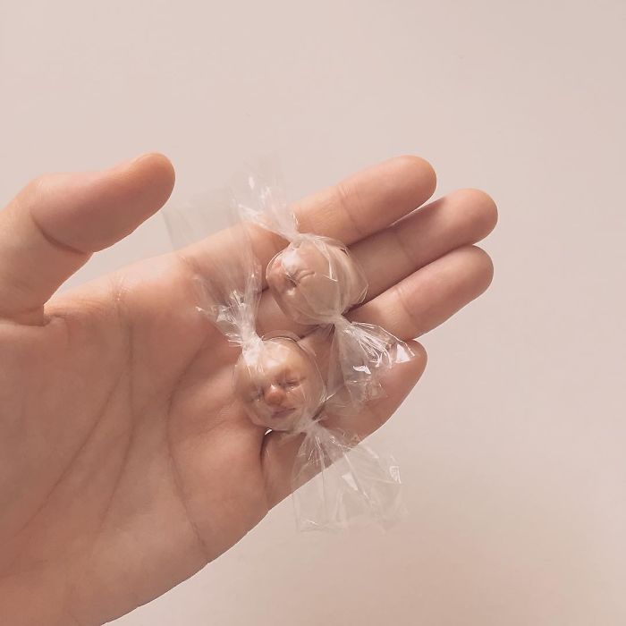 The Scary Baby Carving Sculptures By Artist Qixuan Lim