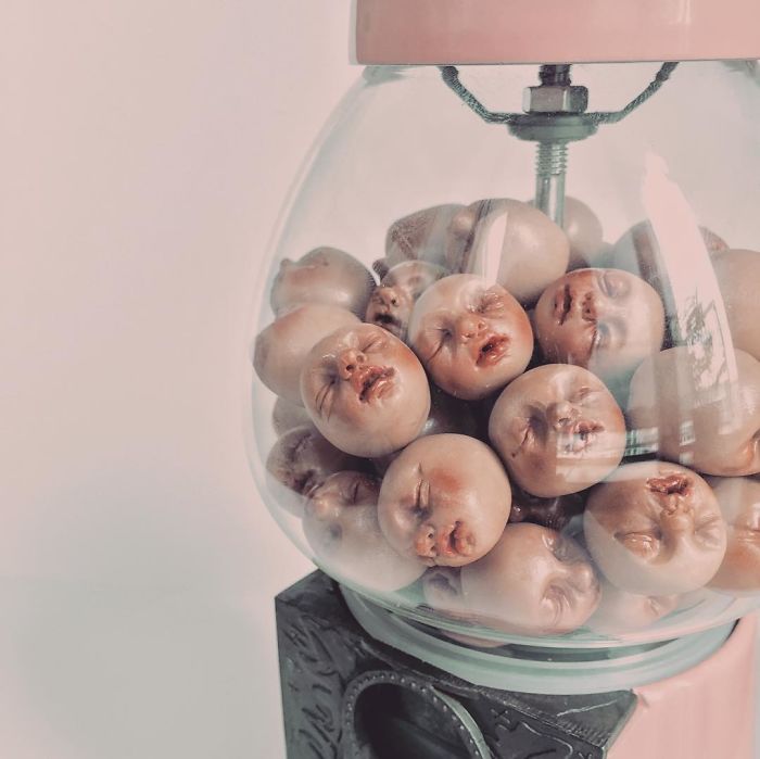 The Scary Baby Carving Sculptures By Artist Qixuan Lim