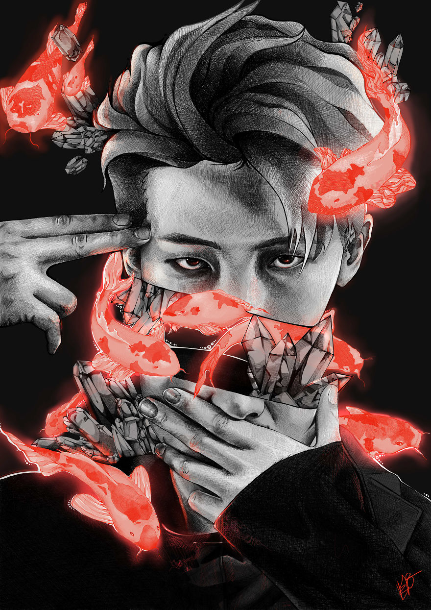 Incredible Kpop Fanart Illustrations By Veri Adams Incredible Kpop Fanart Illustrations By Veri Adams