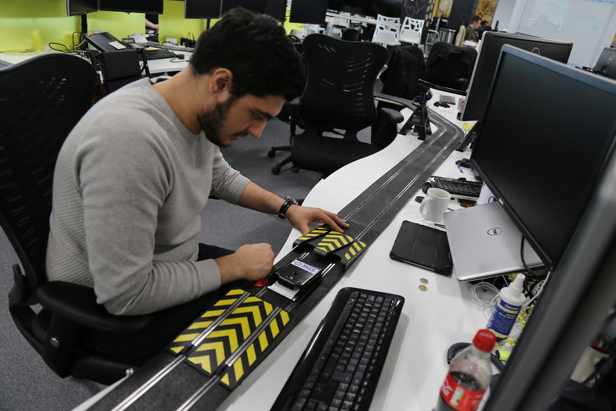 These Engineers Built A Racetrack In Their Office