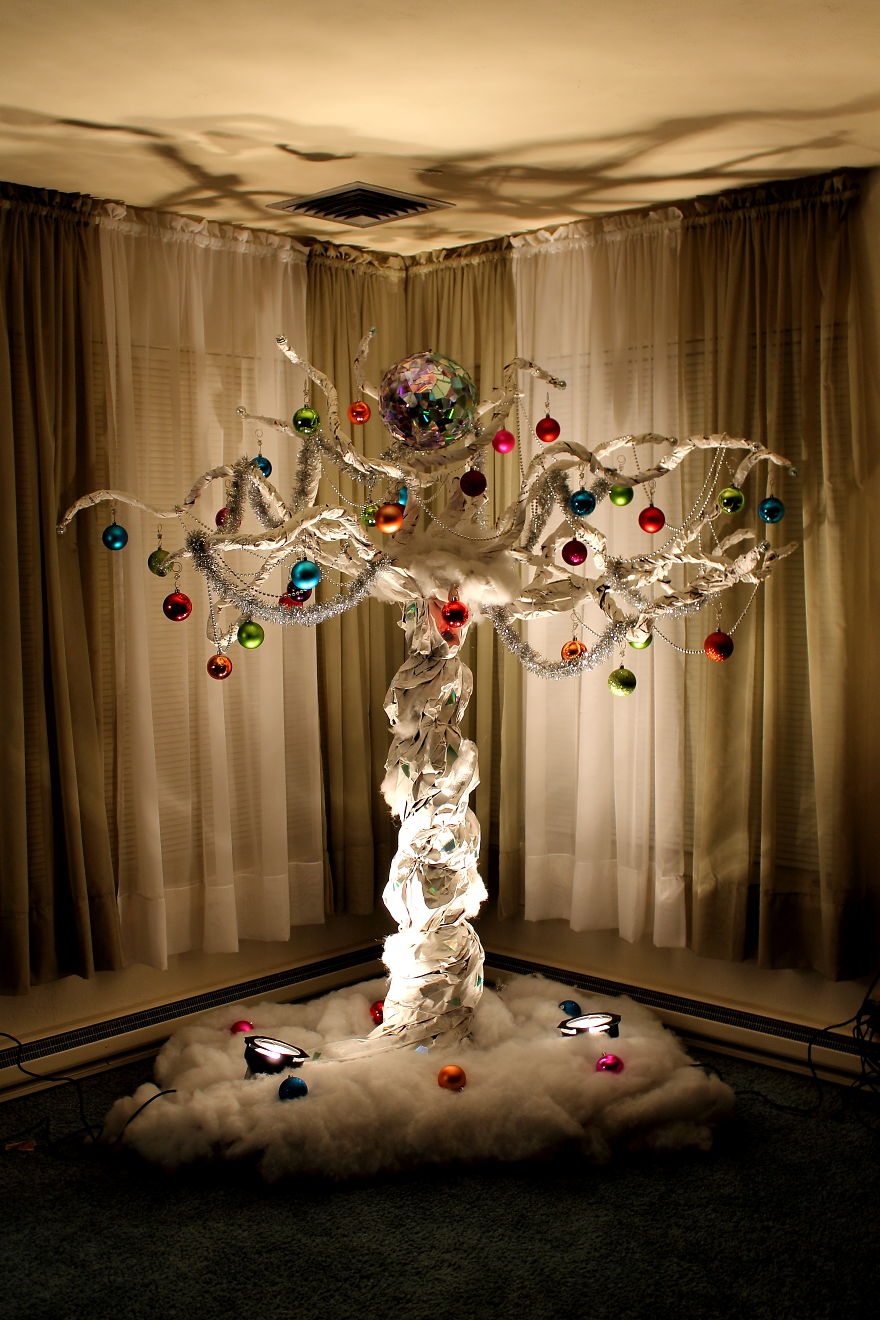 We Made A Christmas Tree Out Of A 15 Foot Paper Bag