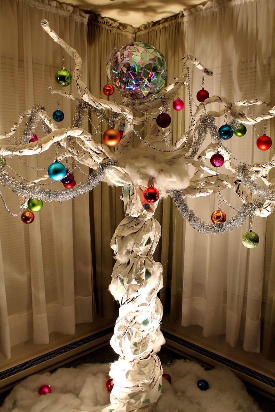 We Made A Christmas Tree Out Of A 15 Foot Paper Bag