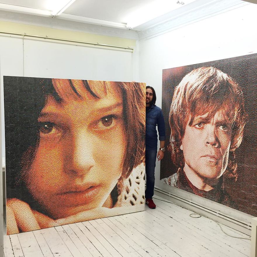 Turkish Artist Recreates Movie Scenes Using Thousands Of Small Colored Dots Turkish Artist Recreates Movie Scenes Using Thousands Of Small Colored Dots