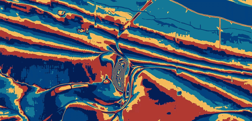 Yoga Pants And T-Shirts That Combine Topographic Maps And Bold Colors To Create New Psychedelic Patterns