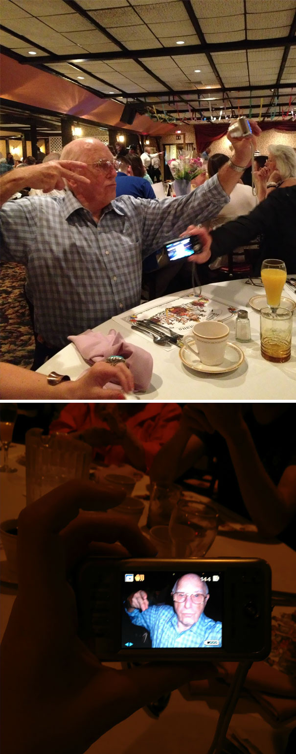 Grandpa Loves To Take Selfies