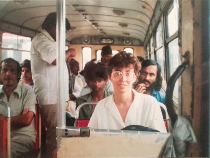 Mamma Catching The Bus In Mauritius