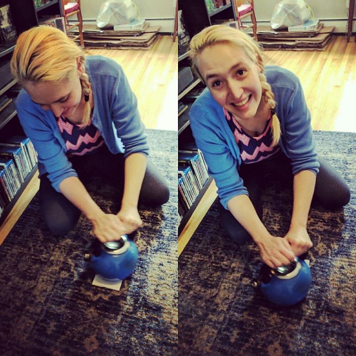 I Spilled Wax And Didn't Have An Iron So I Used Our Teapot!