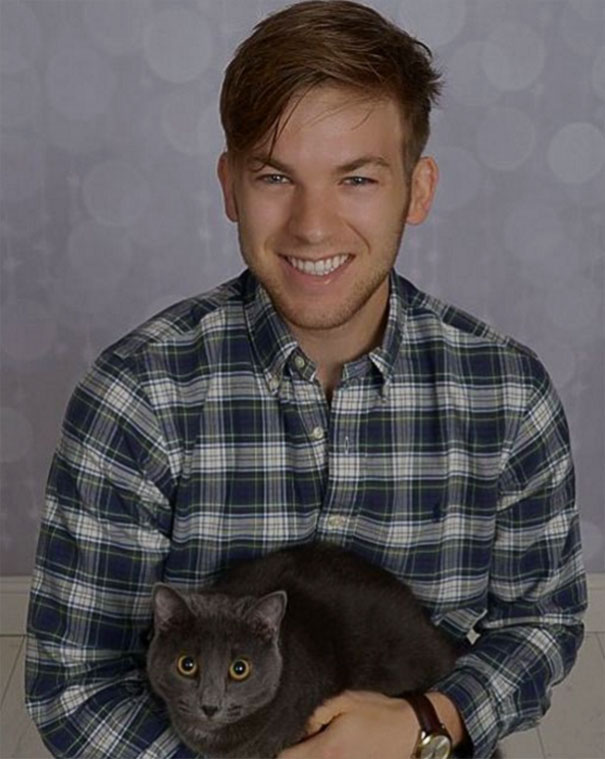 Guy Gets Professional Pictures With His Cat, And They End Up Looking Like Engagement Photos