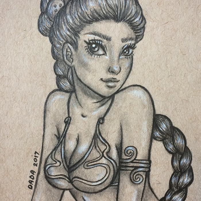 I Missed Carrie Fisher So I Drew Few Portraits Of Princess Leia