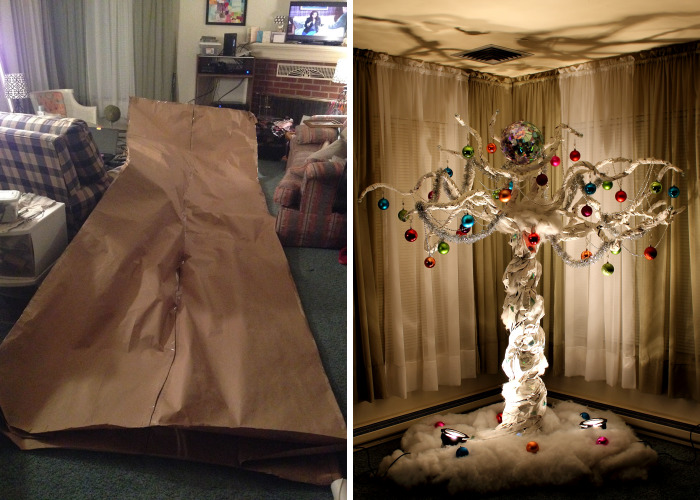 We Made A Christmas Tree Out Of A 15 Foot Paper Bag
