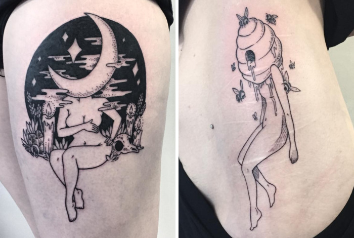 65 Strangely Beautiful Tattoos Of Headless Girls By Molly Jean